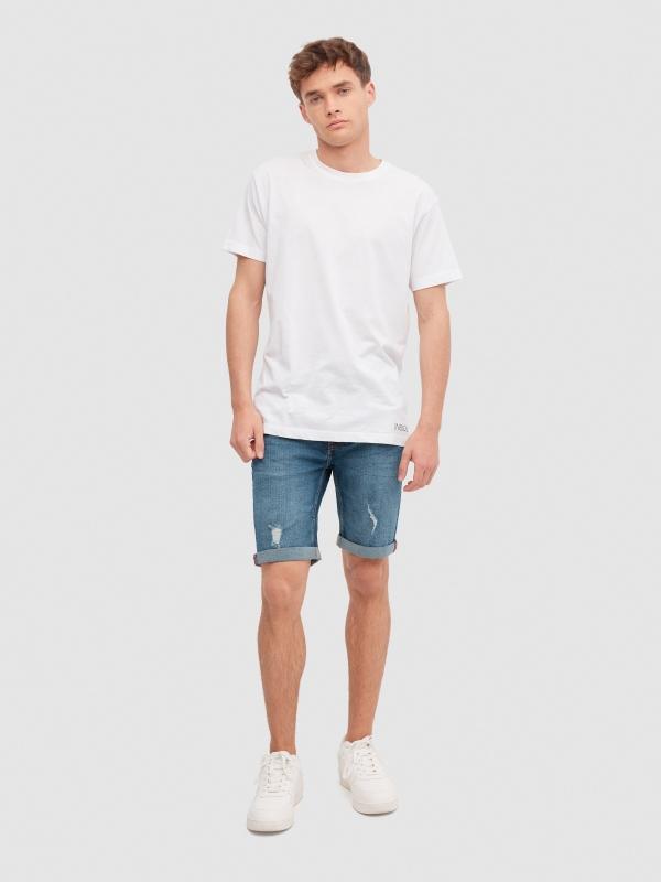 In side Bermuda denim skinny Outlet
