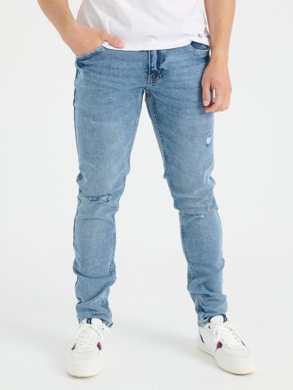 In side Jeans slim azul rotos Gran oferta