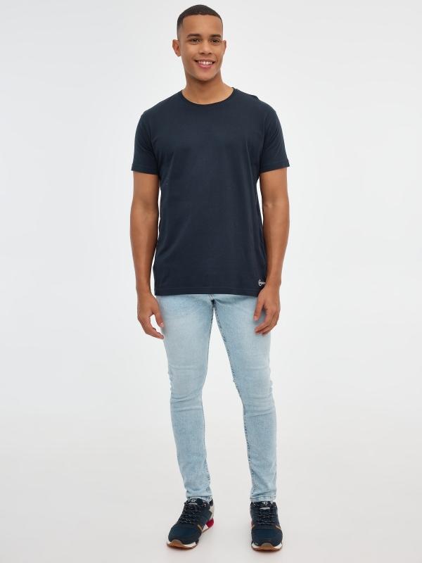 In side Jeans skinny azul claro