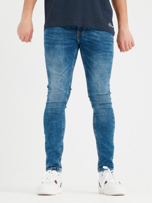 In side Jeans super slim azul lavado Tienda