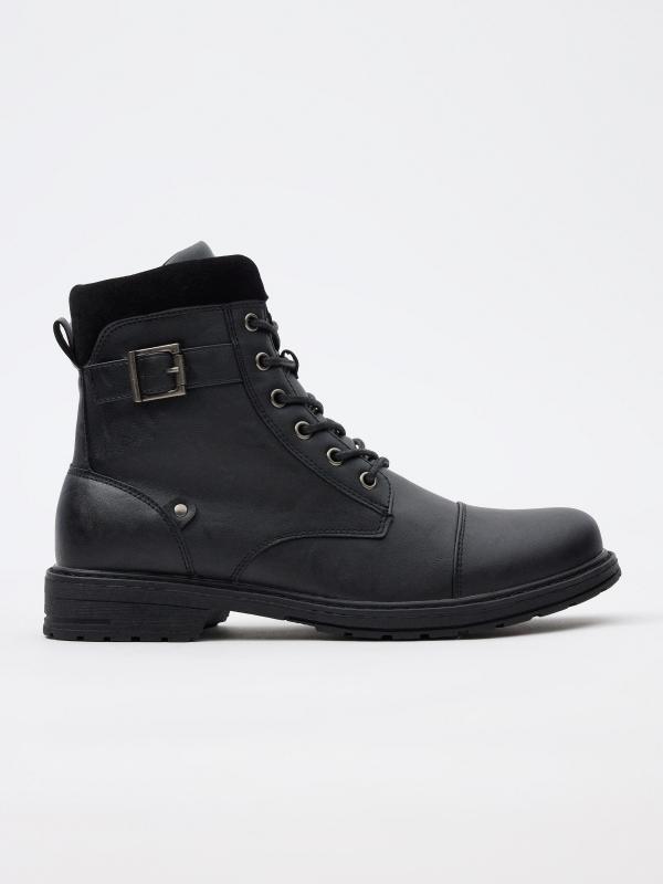 In side Bota polipiel con hebilla Liquidación