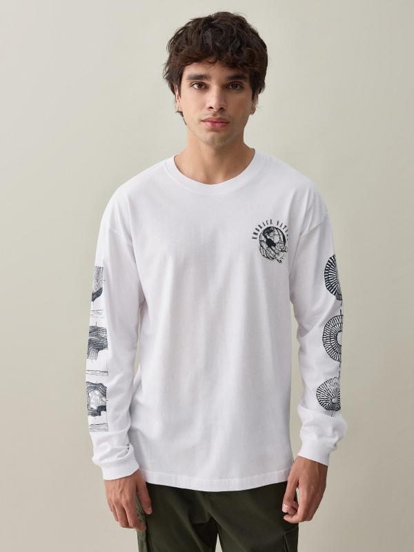 In side Camiseta manga larga ilustrada
