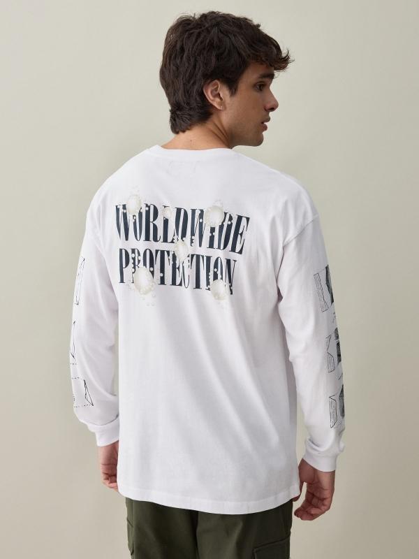 In side Camiseta manga larga ilustrada Outlet
