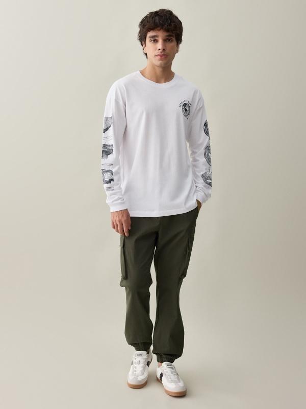 In side Camiseta manga larga ilustrada Outlet