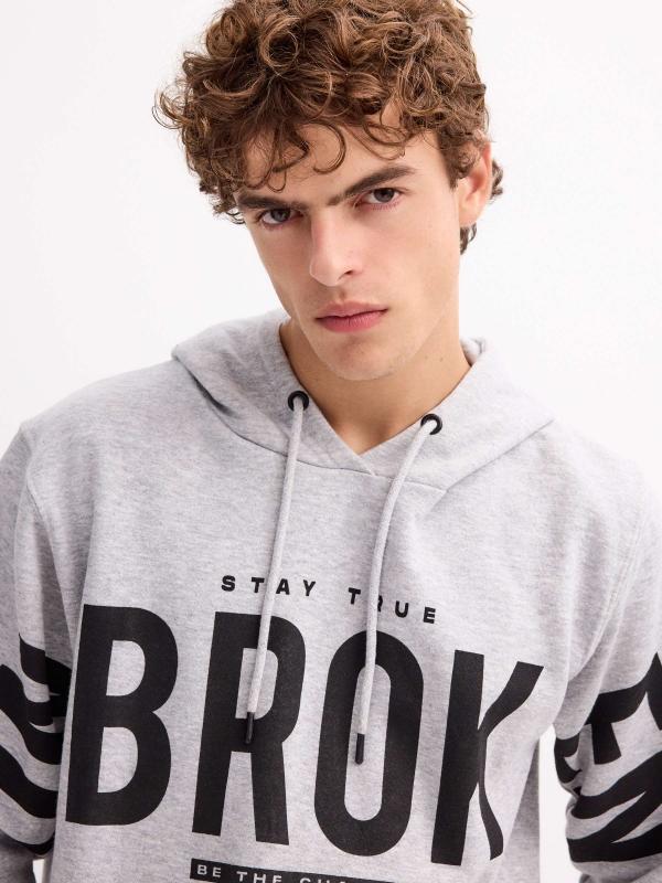 In side Sudadera gris estampada Los más vendidos