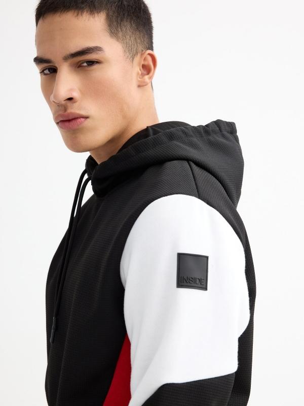 In side Sudadera color block bolsillo Descuento