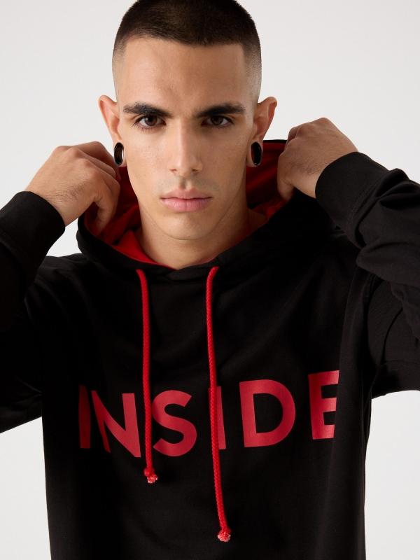 In side Sudadera básica canguro Liquidación