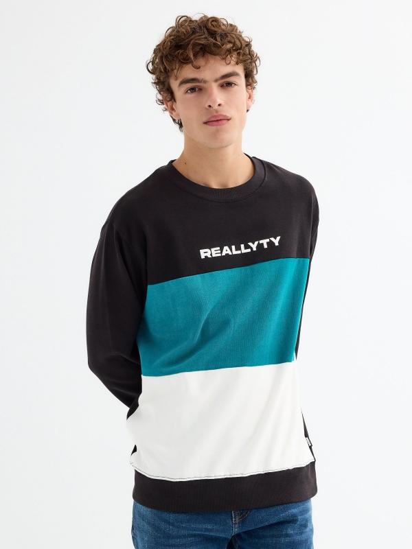 In side Sudadera color block