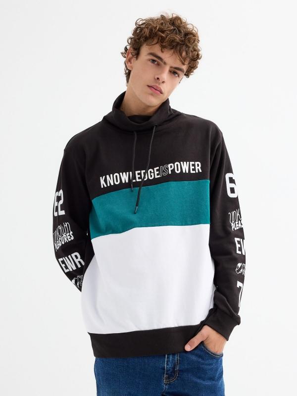 In side Sudadera color block