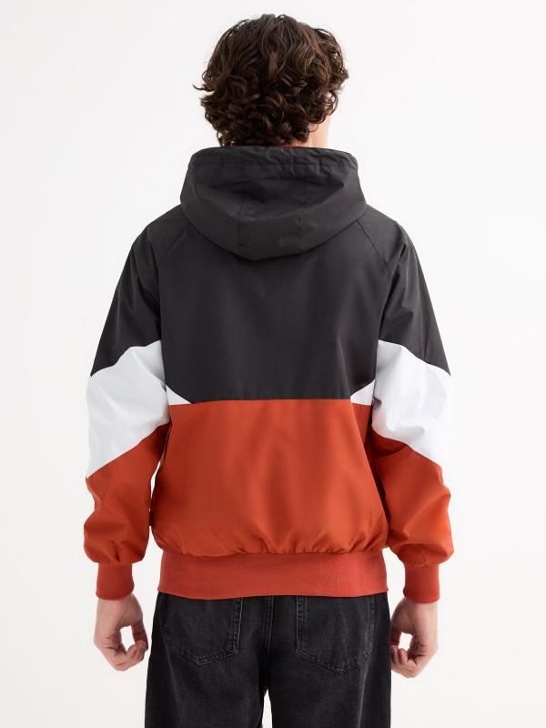 In side Cazadora ligera negra Color Block Rebajas online