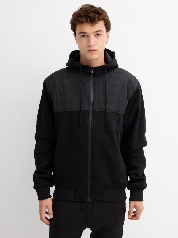 In side Chaqueta capucha combinada