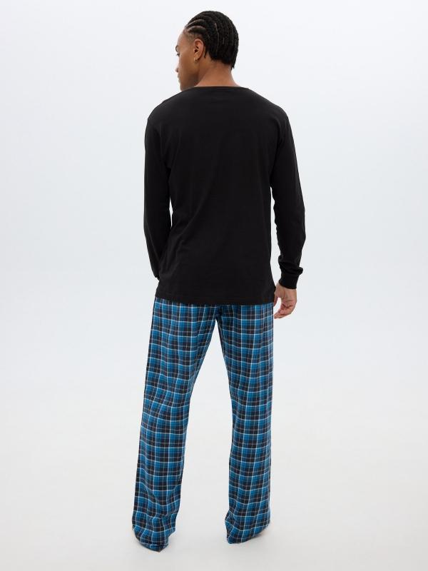 In side Pijama azul marino pantalón de cuadros Outlet online