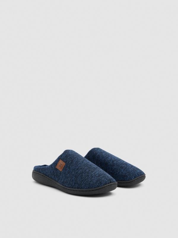 In side Zapatilla de casa jaspeada azul Envío gratis