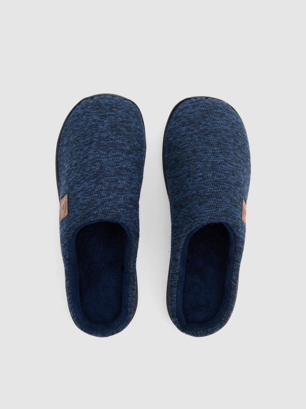 In side Zapatilla de casa jaspeada azul Envío gratis