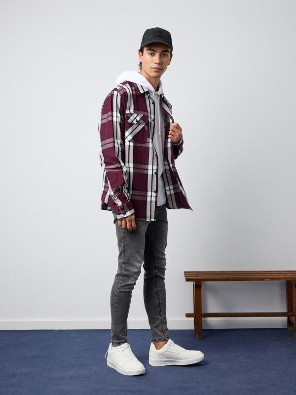 In side Camisa cuadros bolsillos solapa Últimos 2 días