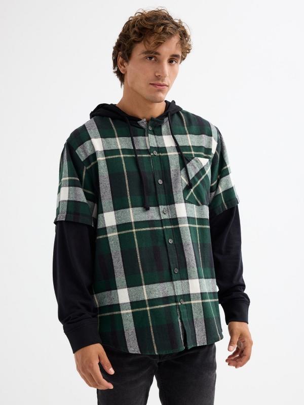 In side Camisa cuadros combinada