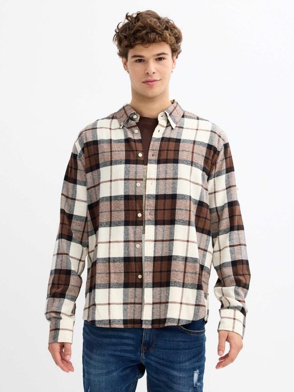 In side Camisa de franela de cuadros