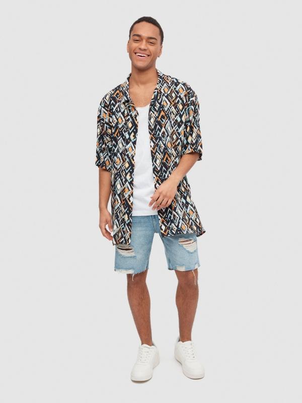 In side Camisa rombos Superdescuento