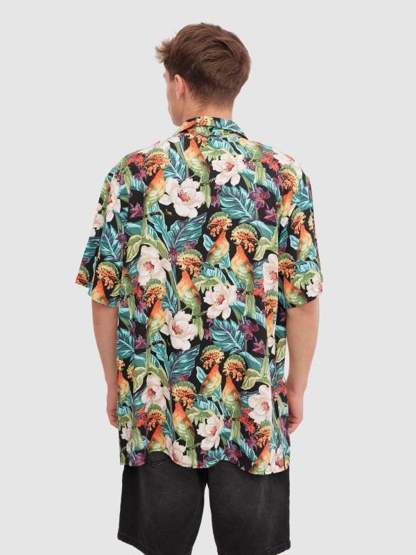 In side Camisa flores tropicales Liquidación