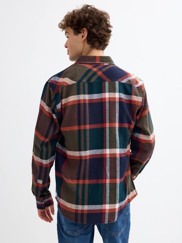 In side Camisa de franela verde Descuentos del mes