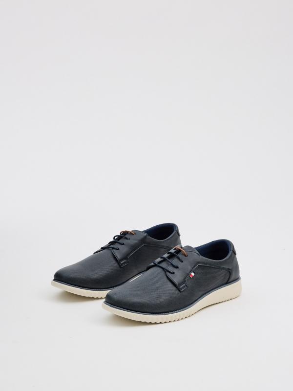 In side Zapato blucher azul marino Ofertas especiales