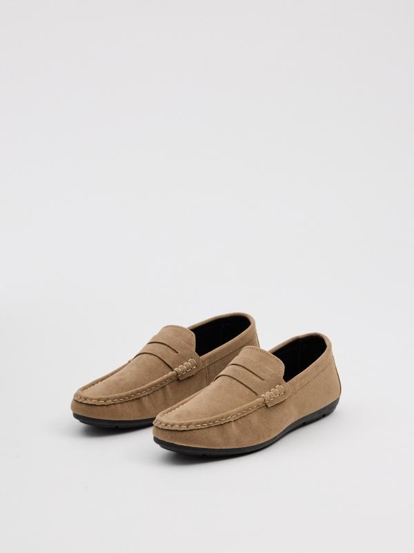 In side Mocasines microfibra arena Venta caliente
