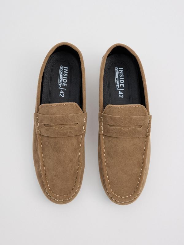 In side Mocasines microfibra arena Venta caliente