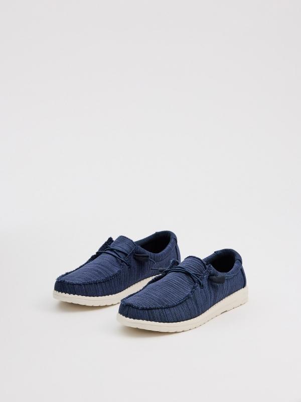 In side Zapato wallaby lona azul acero Rebajas baratas