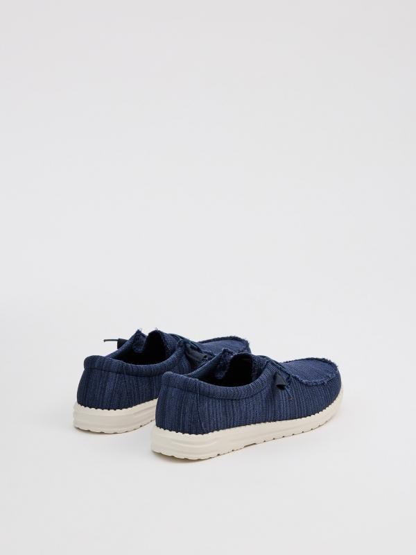 In side Zapato wallaby lona azul acero Rebajas baratas
