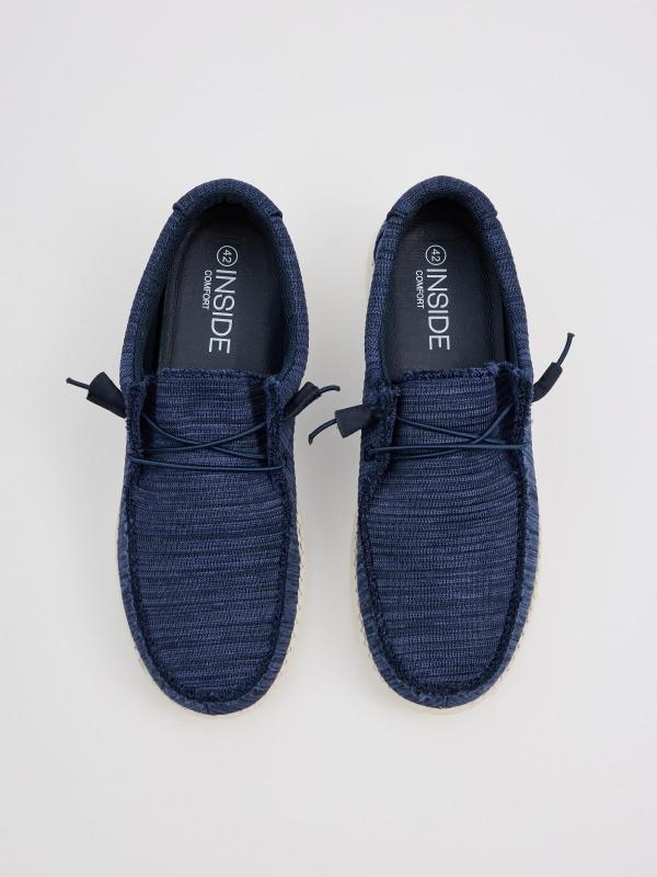 In side Zapato wallaby lona azul acero Rebajas baratas