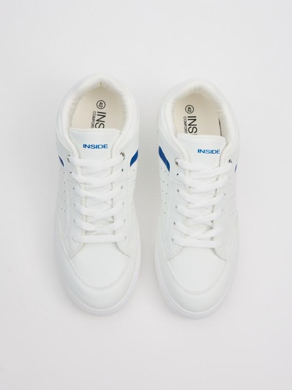 In side Zapatillas skater blanco y azul Liquidación