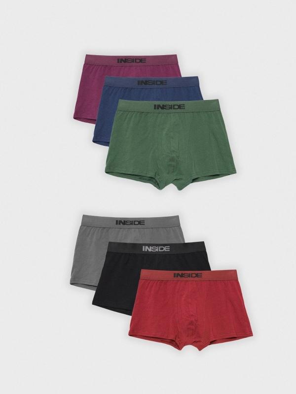 In side Pack 6 boxers colores lisos Último día