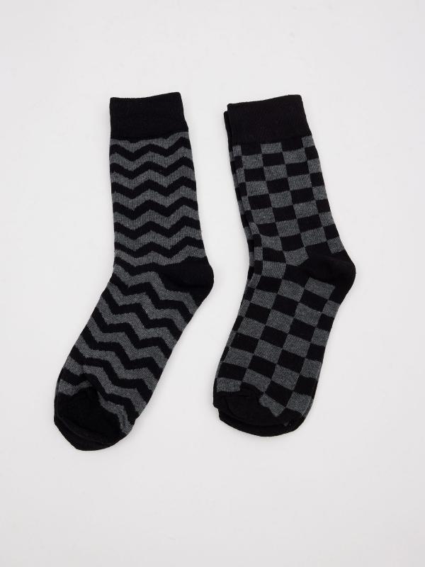In side Pack 2 calcetines print geometricos