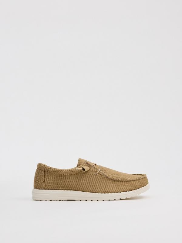 In side Zapato wallaby lona marrón claro