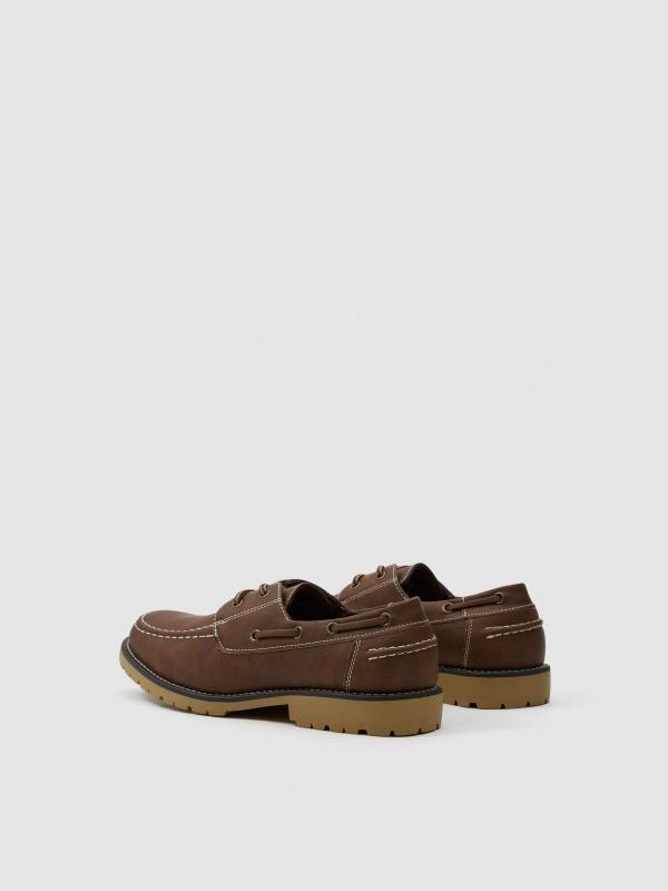 In side Zapato naútico efecto piel marrón Rebajas