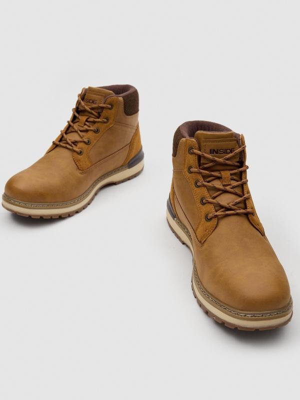 In side Bota caramelo combinada Oferta especial