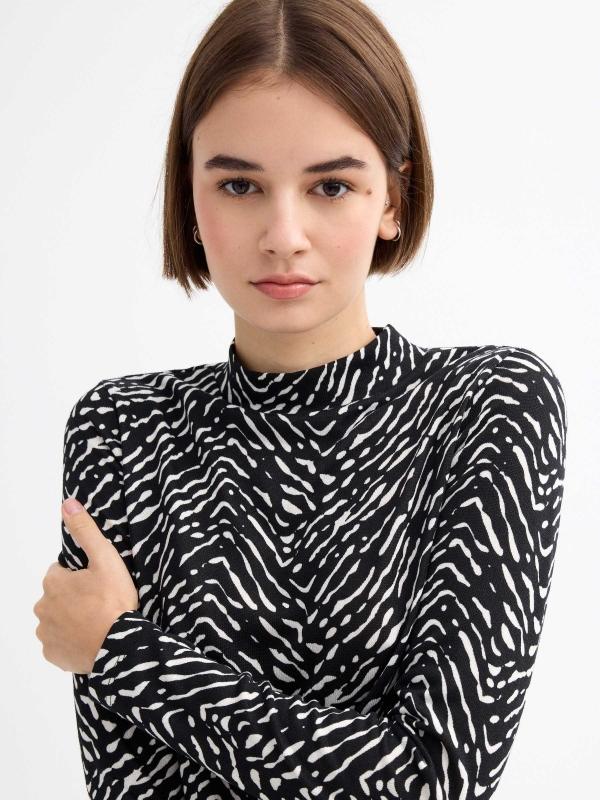 In side Camiseta perkins animal print Liquidación