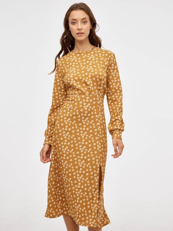 In side Vestido midi printed con abertura Envío internacional gratuito