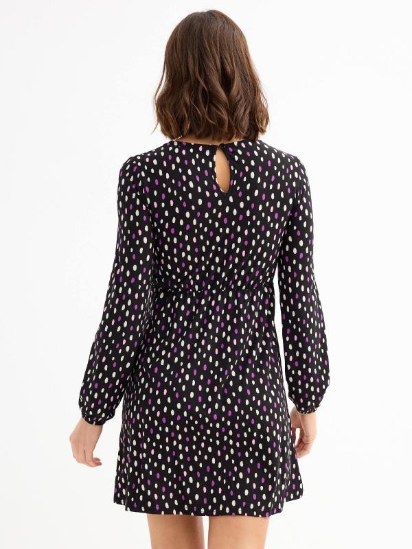 In side Vestido mini print lunares total Limitado a 3 días