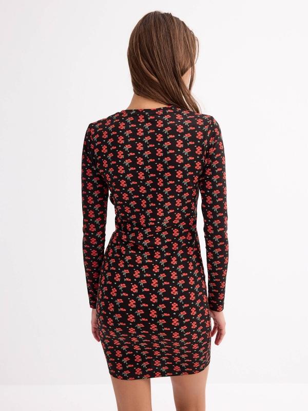 In side Vestido corto combinado estampado Precios de Black Friday