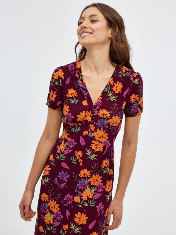 In side Vestido maxi estampado flores Descuentos del mes