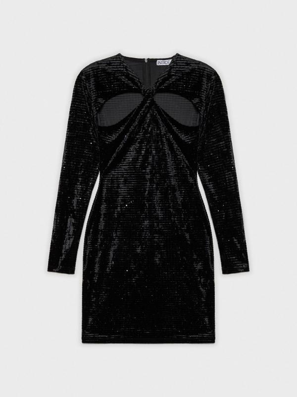 In side Vestido terciopelo cut out brillo Oferta exclusiva