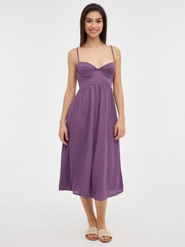 In side Vestido Midi de corsé