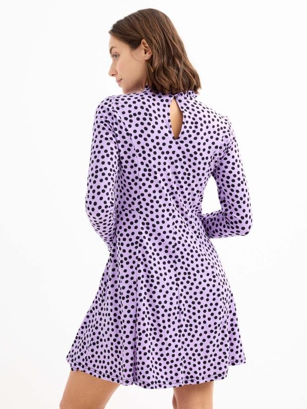 In side Vestido cuello perkins print lunares Ofertas de temporada