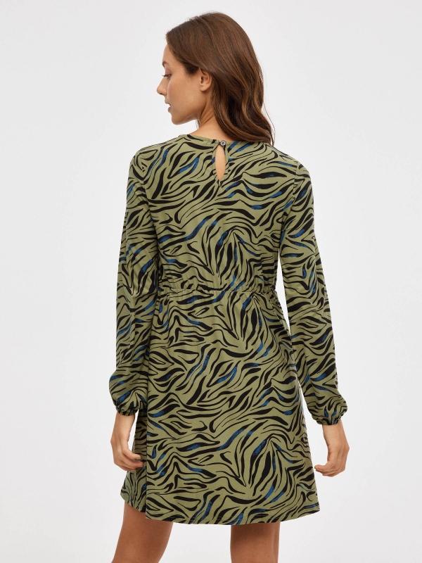 In side Vestido mini animal print verde Ofertas especiales