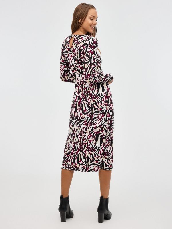 In side Vestido mini cut out print Rebajas de fin de temporada