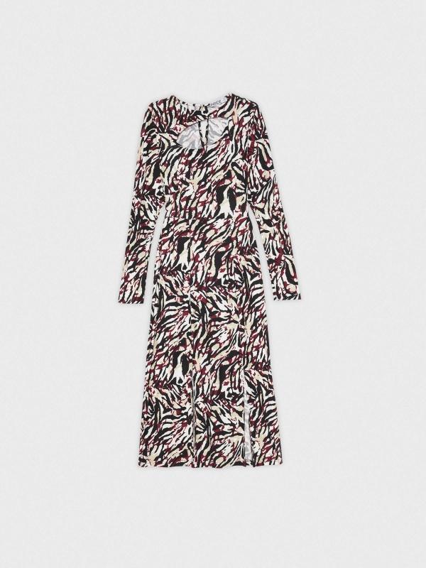 In side Vestido mini cut out print Rebajas de fin de temporada