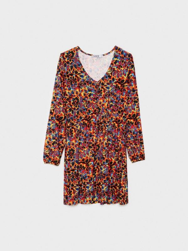 In side Vestido mini cuello de botones 2025