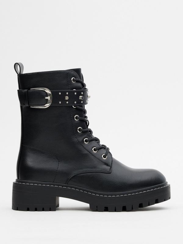 In side Botas con cordones hebilla y tachas Los más vendidos
