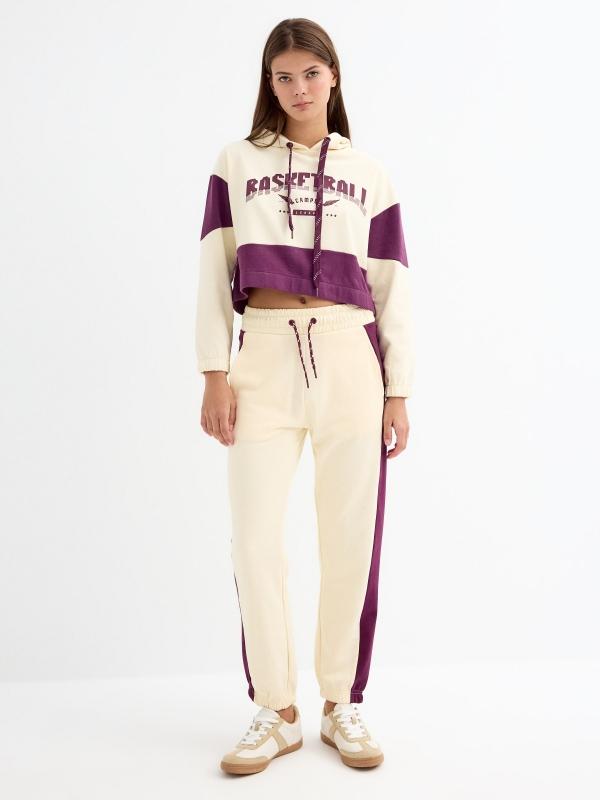 In side Pantalón jogger bicolor Oferta especial